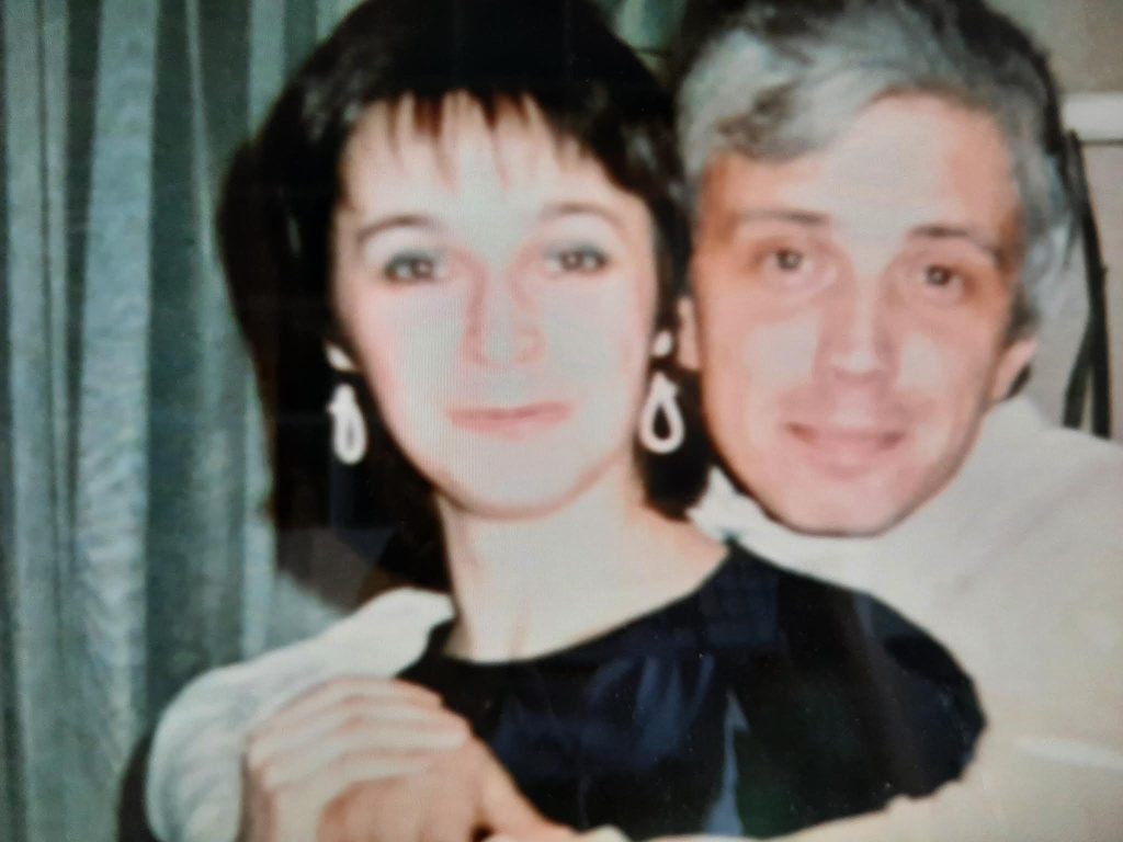 Anna Politkovskaja con il marito Alexander