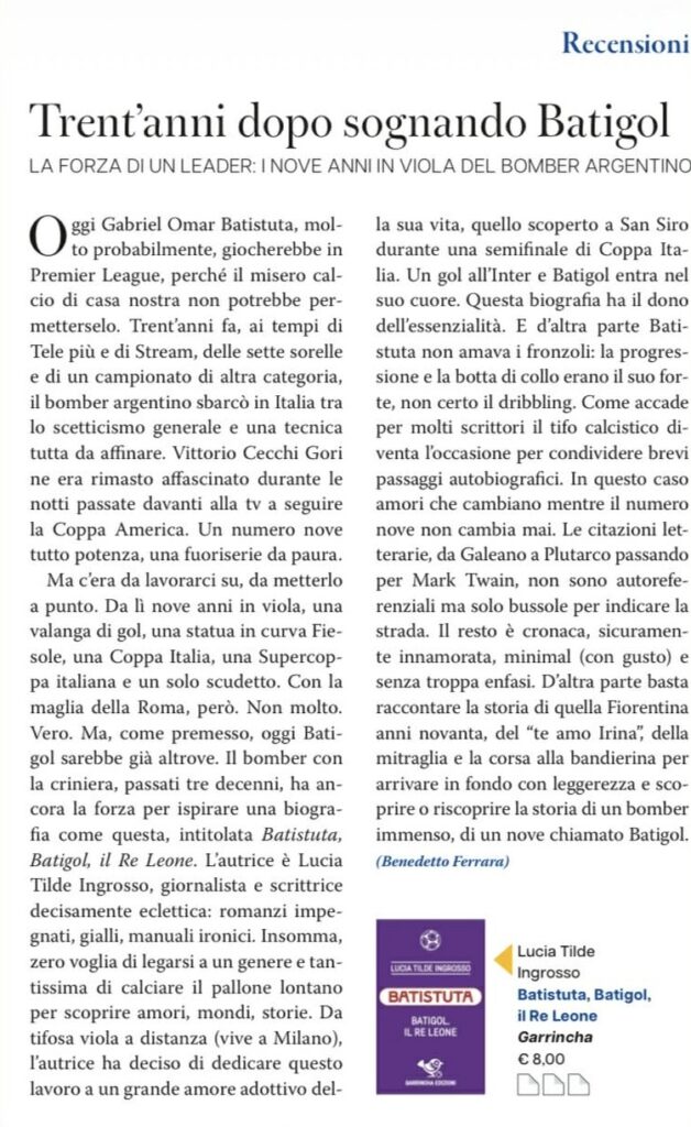Recensione Batigol su MilleLibri